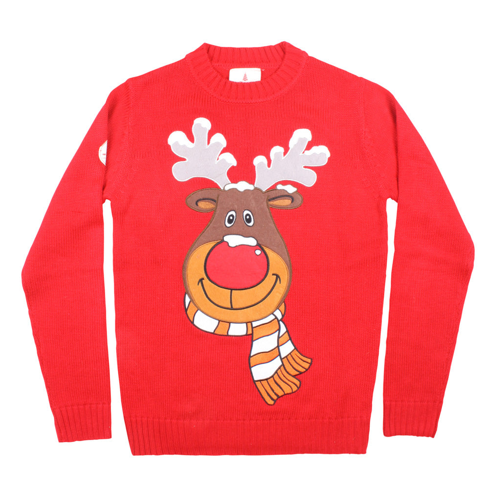 Red Rudolph Christmas Jumper – funkychristmasjumpers