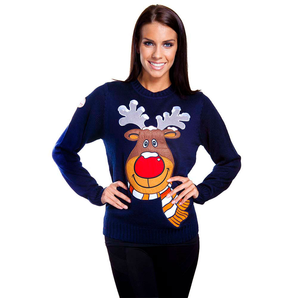 Funky Christmas Jumper rudolph christmas jumper for females