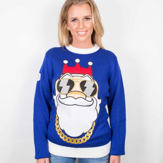Bling Santa Christmas Jumper