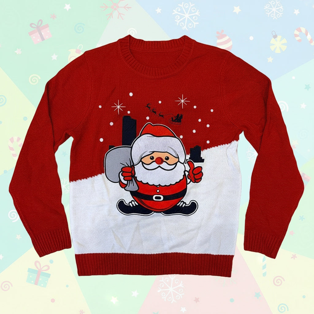 Santa with the city skyline