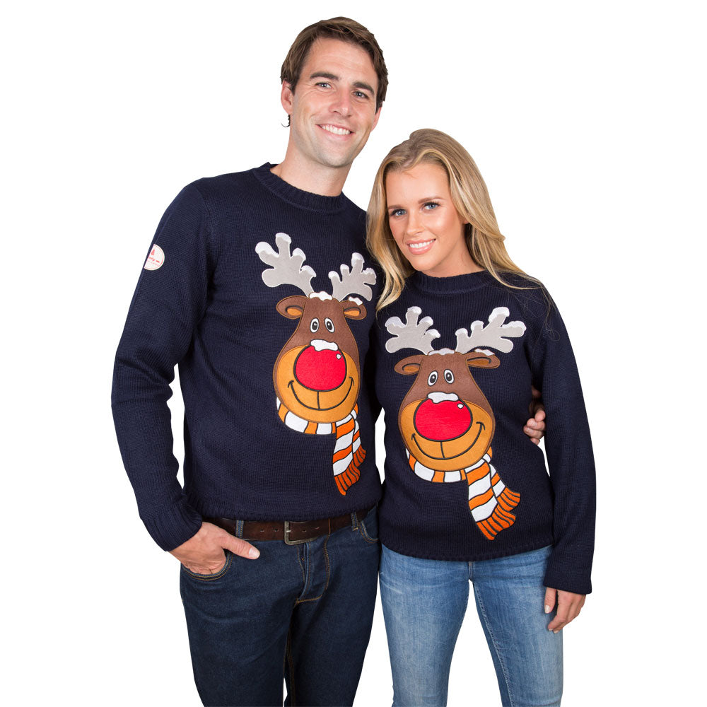 Funky Christmas Jumper rudolph christmas jumper for couples