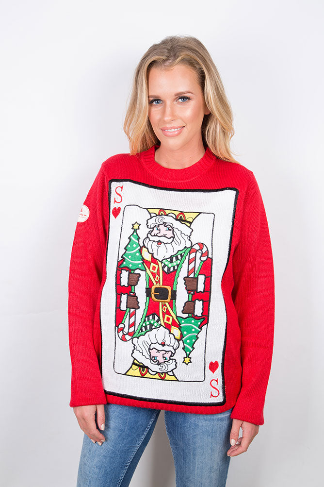 Santa of Hearts Christmas Jumper