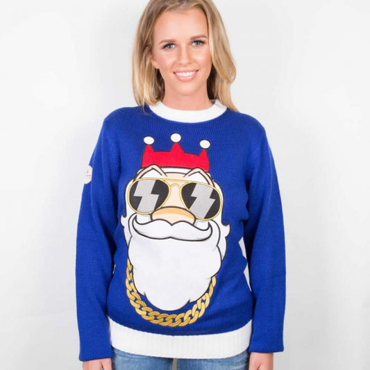Bling Santa Christmas Jumper